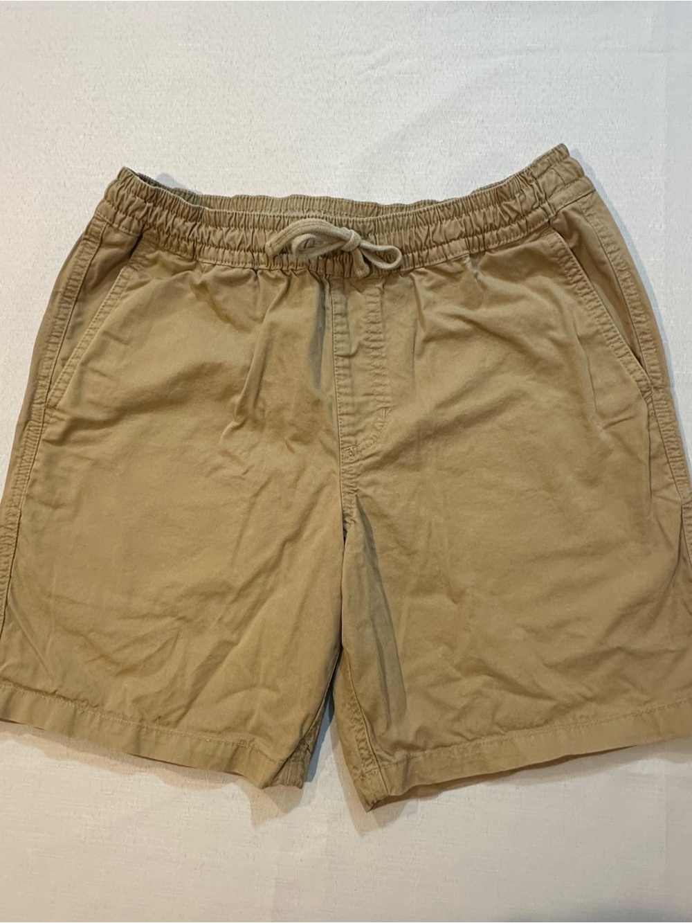 Vans Khaki Drawstring Elastic Waist Shorts Small